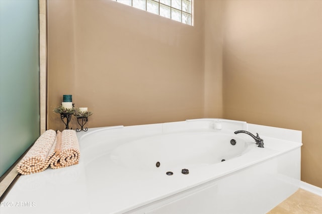 bathroom with a bath