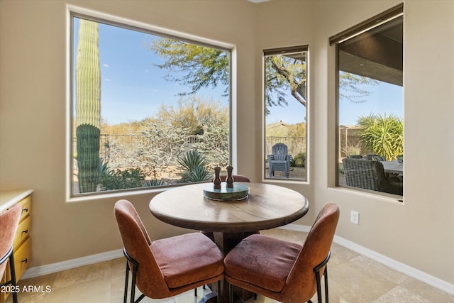 view of dining space