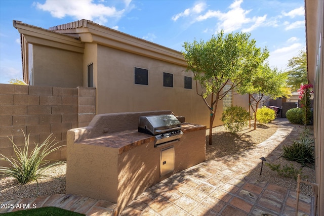 view of patio / terrace with area for grilling