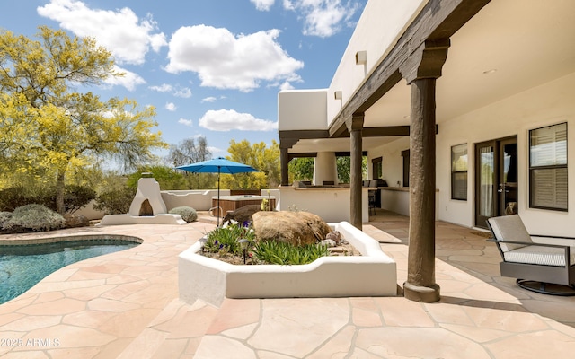 8601 E De La O Rd, Scottsdale, AZ 85255 - outdoor pool featuring area for grilling and a patio area