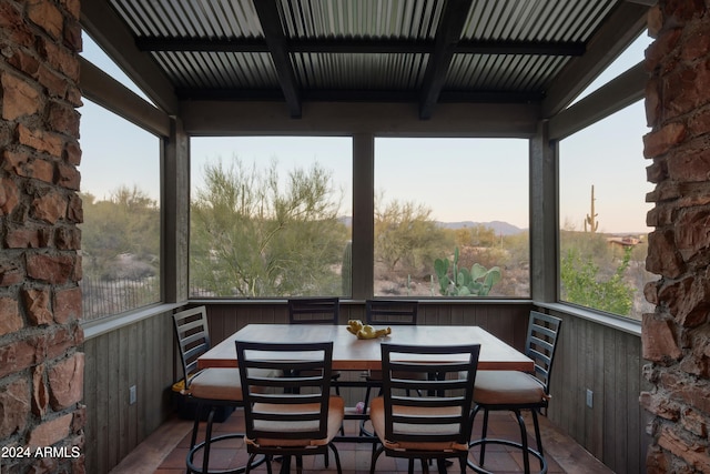 view of sunroom