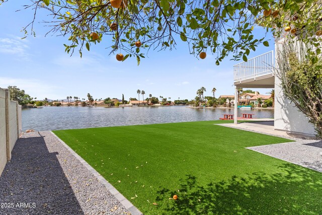 3520 N 110th Ave, Avondale, AZ 85392 - view of yard featuring a water view and a patio