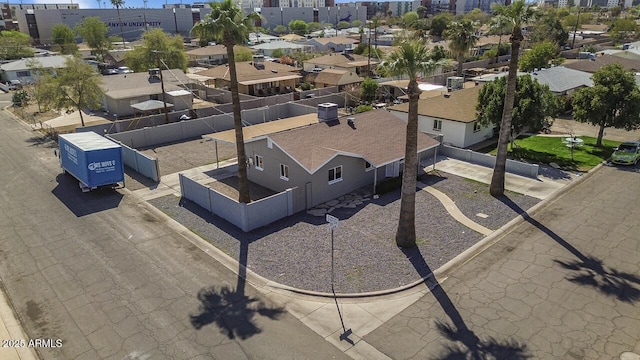 drone / aerial view with a residential view