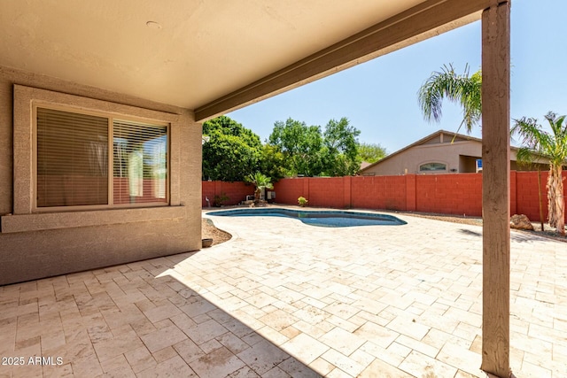 1051 E Julie Ave, San Tan Valley, AZ 85140 - view of pool featuring a patio, a fenced backyard, and a fenced in pool
