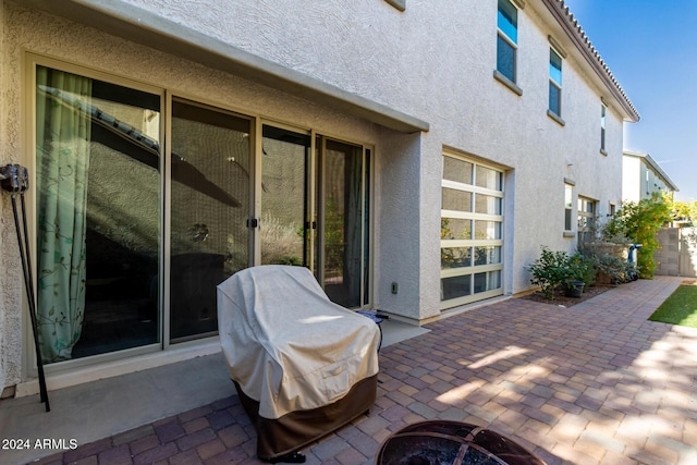 view of patio / terrace featuring a grill