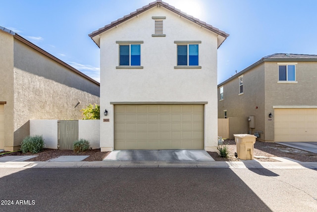 view of front of house featuring a garage