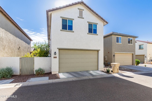 view of front of home featuring a garage