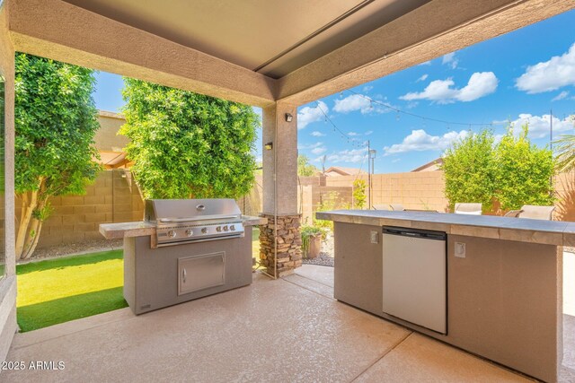 4960 E Colonial Dr, Chandler, AZ 85249 - fenced backyard with a patio area