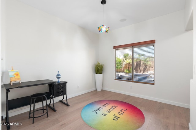 4960 E Colonial Dr, Chandler, AZ 85249 - office area featuring wood finished floors and baseboards