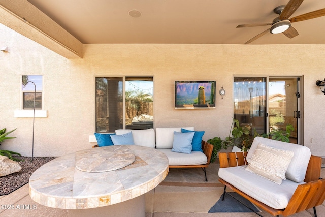 4960 E Colonial Dr, Chandler, AZ 85249 - view of patio featuring a ceiling fan