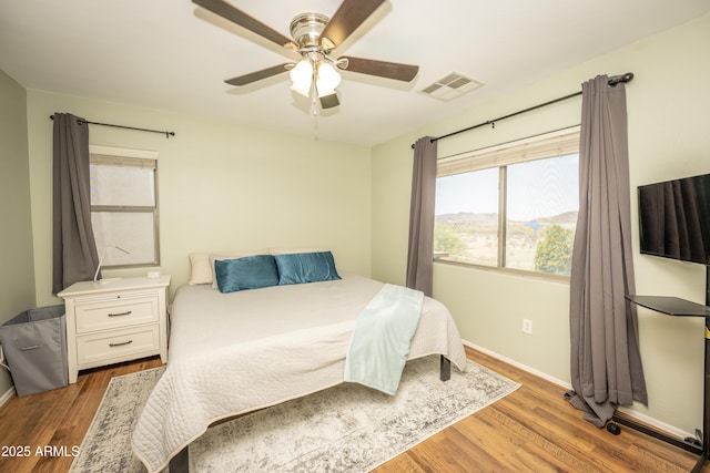 29110 N 24th Ln, Phoenix, AZ 85085 - bedroom with wood finished floors, baseboards, and a ceiling fan