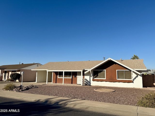 view of ranch-style home