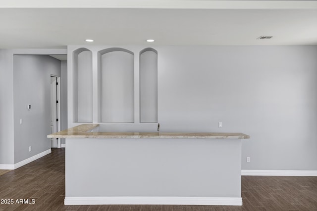 24615 S 182nd Pl, Gilbert, AZ 85298 - kitchen with dark wood-style floors, recessed lighting, and light countertops
