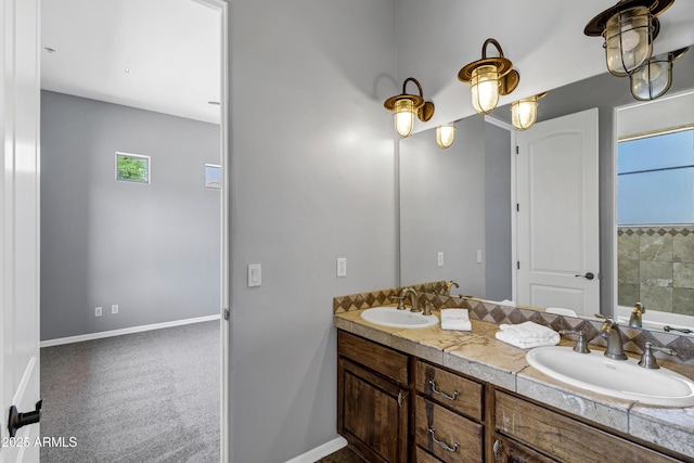 24615 S 182nd Pl, Gilbert, AZ 85298 - bathroom with double vanity and baseboards