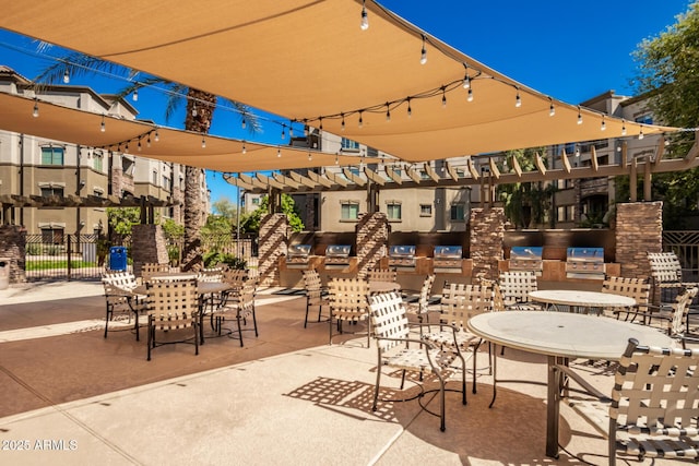 view of patio / terrace with a grill and area for grilling