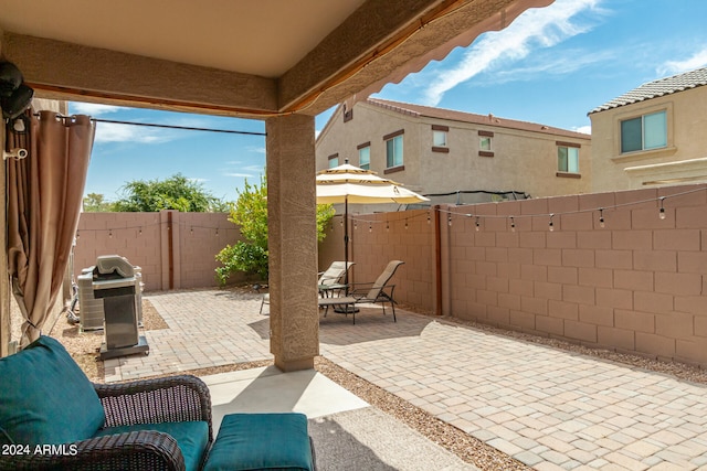 view of patio / terrace with area for grilling