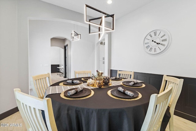 dining room featuring light wood-type flooring