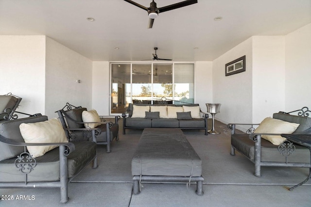 view of patio / terrace featuring ceiling fan