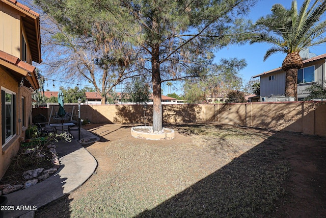 view of yard with a patio area