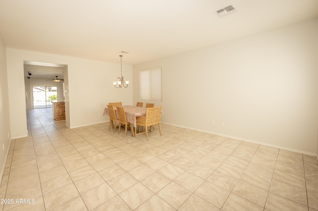 40808 N Raleigh Ct, Anthem, AZ 85086 - dining space with a chandelier and baseboards