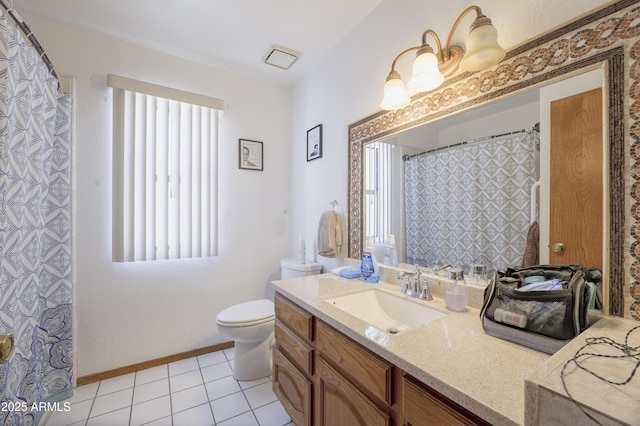 1285 E Mcmurray Blvd, Casa Grande, AZ 85122 - bathroom with plenty of natural light, vanity, toilet, and tile patterned flooring