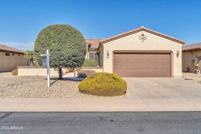 view of front facade with a garage