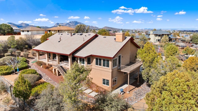 aerial view featuring a mountain view