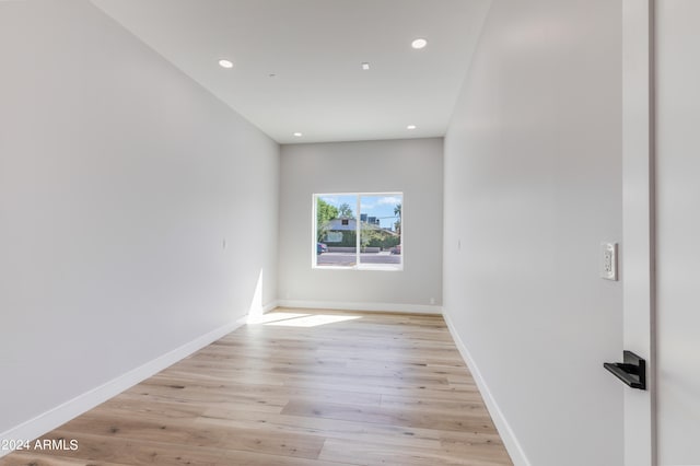 empty room featuring light hardwood / wood-style flooring