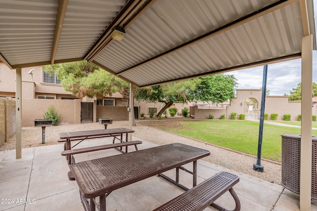 view of patio featuring central air condition unit