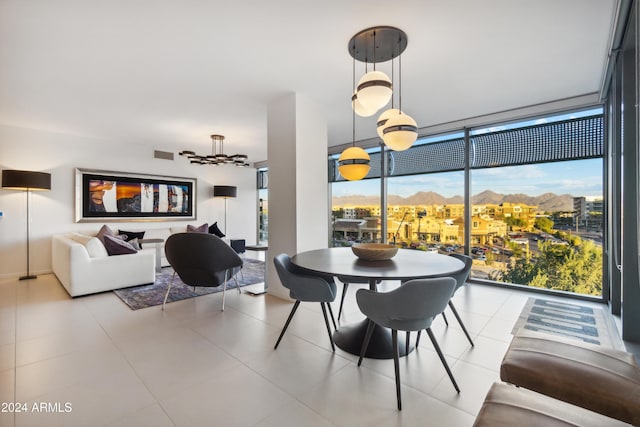 dining space featuring floor to ceiling windows and plenty of natural light