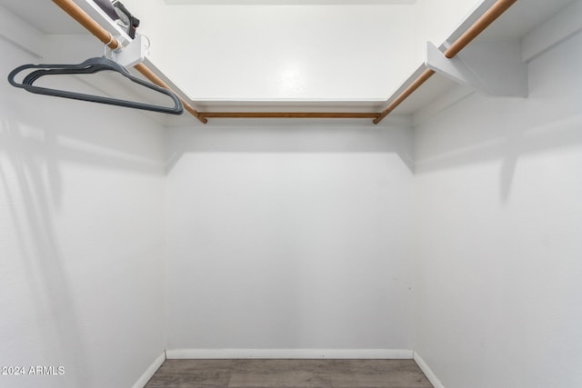 spacious closet featuring hardwood / wood-style floors