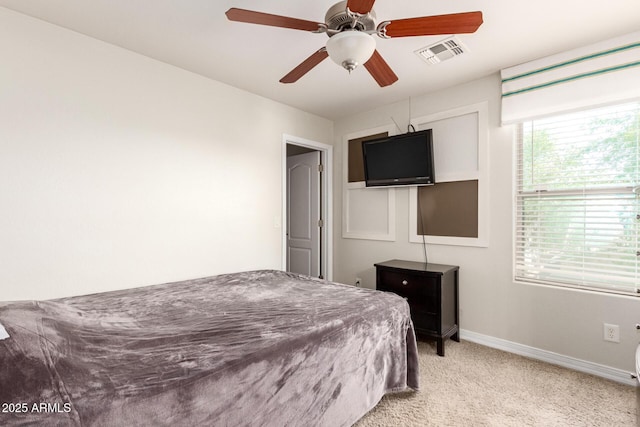20709 W Delaney Dr, Buckeye, AZ 85396 - bedroom with light colored carpet and ceiling fan