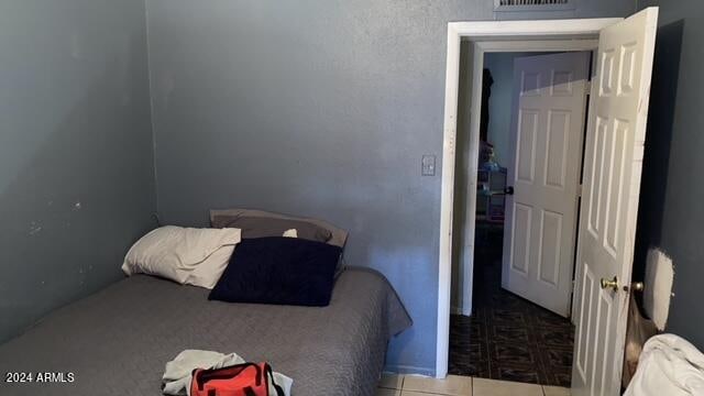 view of tiled bedroom