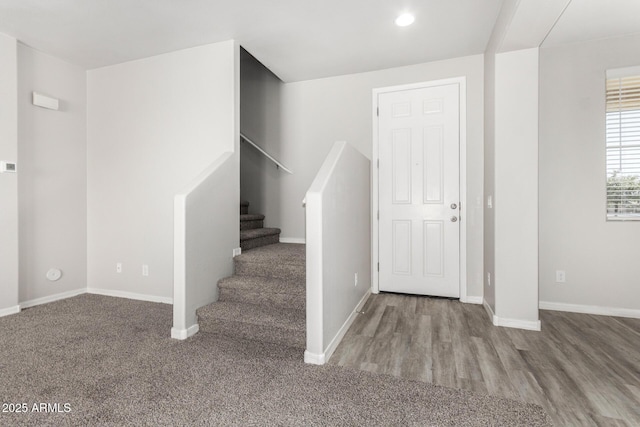 810 E Agua Fria Ln, Avondale, AZ 85323 - staircase with baseboards and wood finished floors