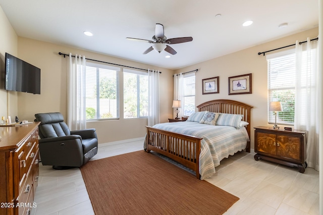 bedroom with ceiling fan