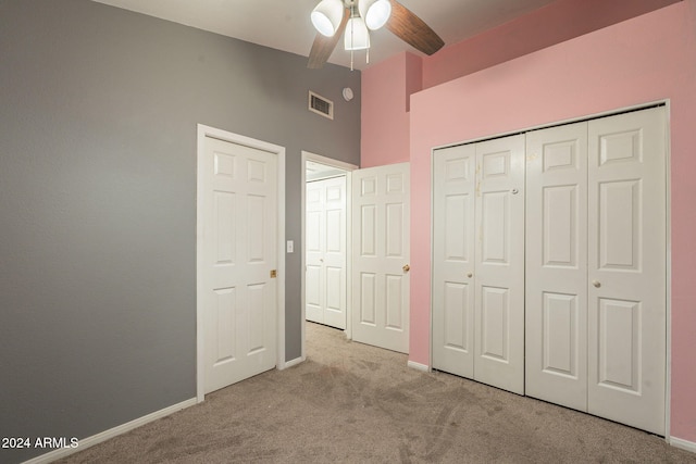 2301 E University Dr Unit 339, Mesa, AZ 85213 - unfurnished bedroom with carpet, baseboards, a closet, and ceiling fan