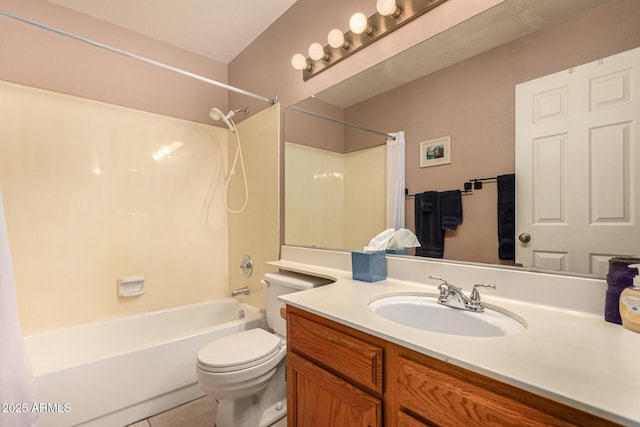 1382 N Tamarisk Dr, Chandler, AZ 85224 - bathroom with bathing tub / shower combination, vanity, and tile patterned floors