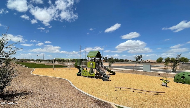 view of community jungle gym