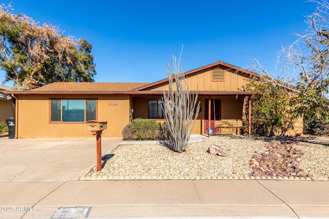 view of ranch-style home