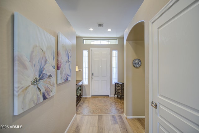 25659 W Forest Grove Ave, Buckeye, AZ 85326 - entrance foyer with light wood-type flooring, recessed lighting, and baseboards
