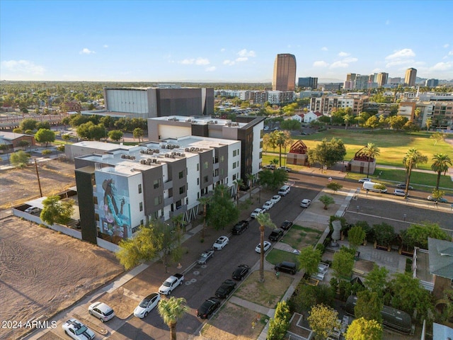 birds eye view of property featuring a view of city