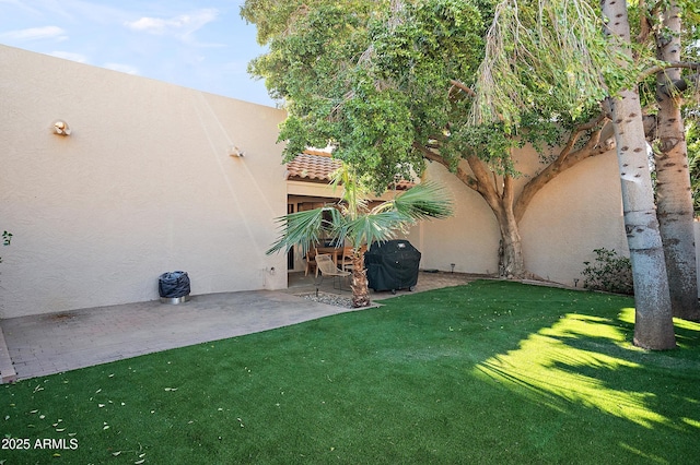 view of yard featuring a patio