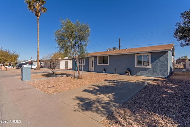 view of single story home