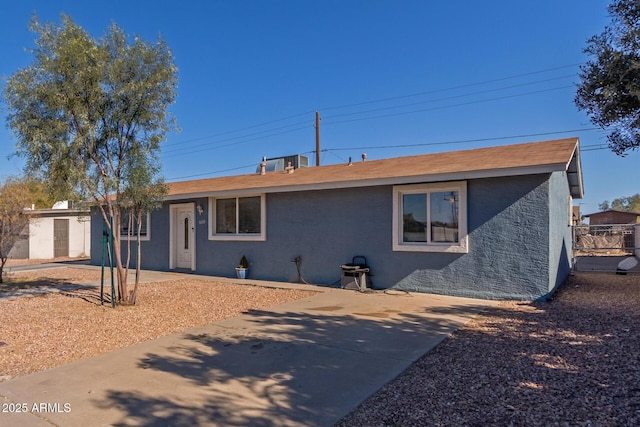 view of front of home with a patio