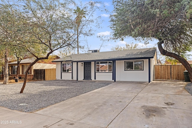 view of ranch-style home