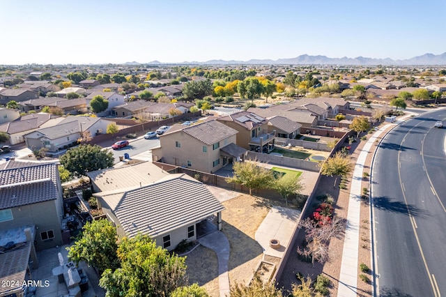 bird's eye view featuring a mountain view