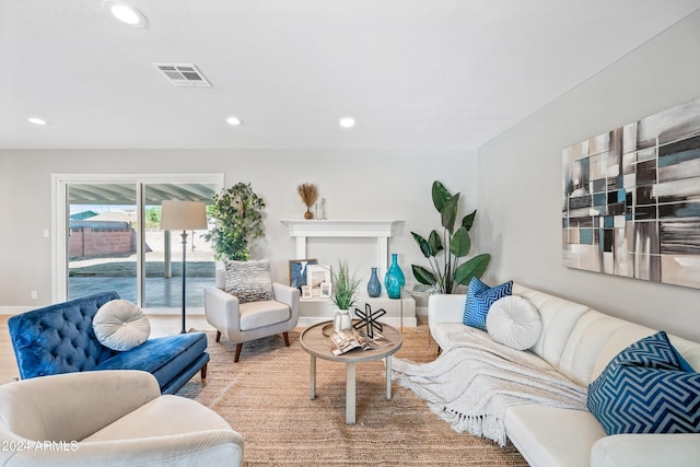 living room featuring hardwood / wood-style flooring