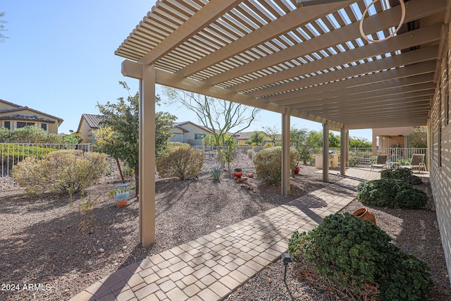 view of patio with a pergola