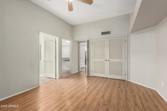 4135 E Altadena Ave, Phoenix, AZ 85028 - unfurnished bedroom with light wood finished floors and a ceiling fan