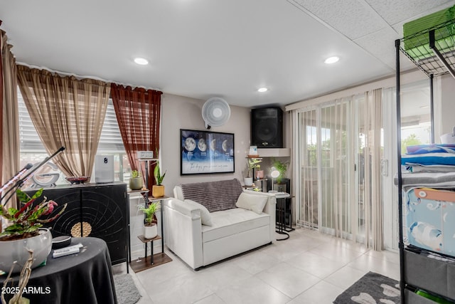 14001 N 34th Dr, Phoenix, AZ 85053 - living room featuring tile patterned floors and recessed lighting